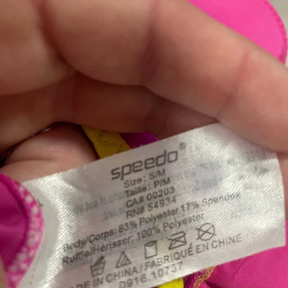 Speedo‎ Kids Swim Cap - Pink and Yellow